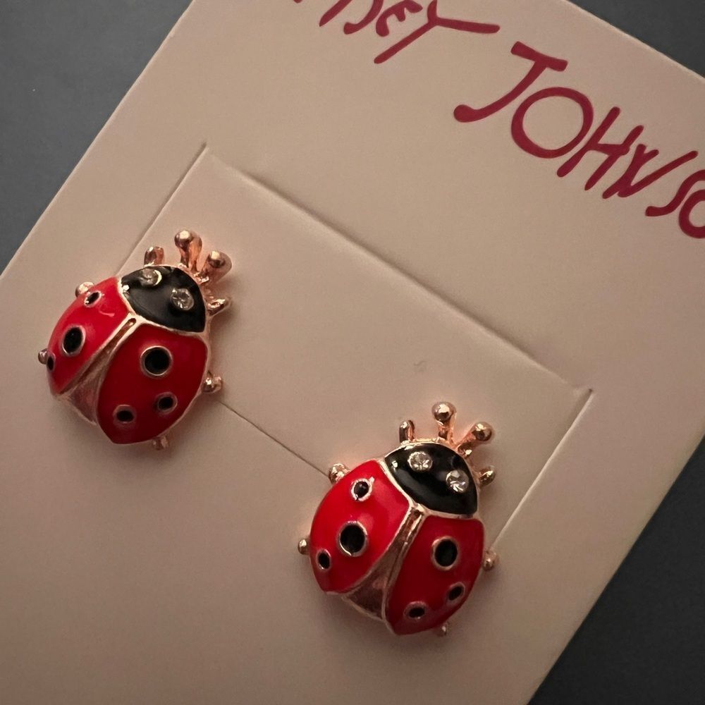 🐞 NEW Betsey Johnson Lucky Ladybug Earrings 🐞